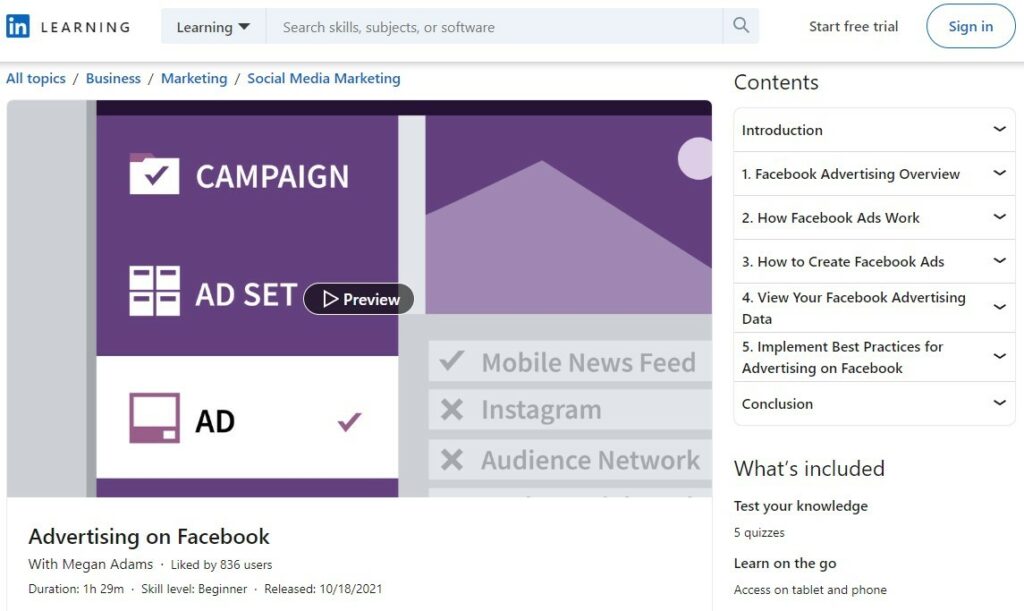 Advertising on Facebook Beginner - Free - LinkedIn - Best Facebook Ads Courses for Newbies and Beginners