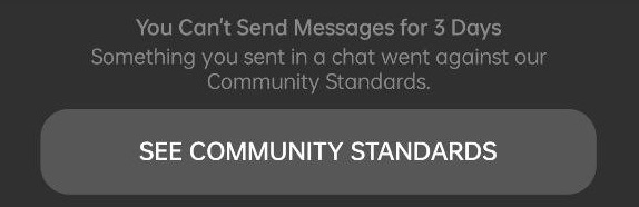 Facebook Jail Notification on Messenger